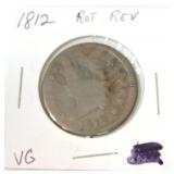 1812 large cent VG