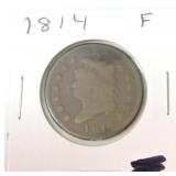 1814 large cent F