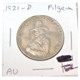1921-D Pilgrim half AU