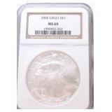 2006 silver Eagle NGC MS69