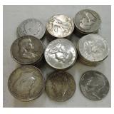 Half dollar lot - 4 Barber, 8 Walking Liberty,