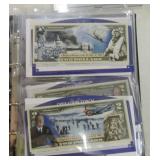Lot of colorized US notes and novelty currency