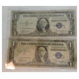2 - 1935 $1 silver certificates