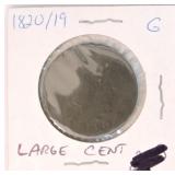 1820/19 large cent G