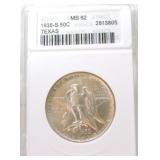 1935-S Texas half ANACS MS62