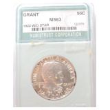 1922 Grant half w/o star, NTC MS63