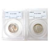 1958- P & D Washington quarter PCGS MS66