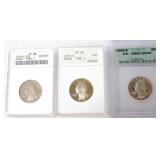 Lot of 3 proof Washington quarters, 1979-S Ty 1 &