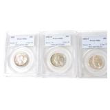 1952- P,D, & S Washington quarter PCGS MS66