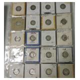 Page of dimes, 60 Mercury, 6 Roosevelt silver,