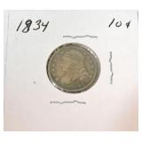 1834 Bust dime