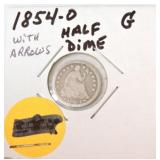1854-O seated Liberty half dime G