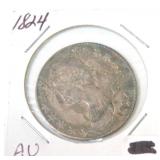 1824 Bust half AU