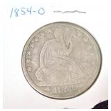 1854-O seated Liberty half