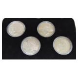 Lot of 4 Peace dollars