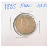 1885 Liberty nickel AU50
