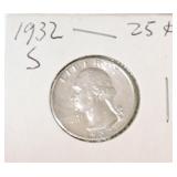 1932-S Washington quarter