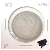 1813 Bust half XF