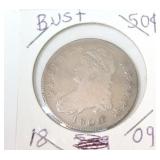 1809 Bust half