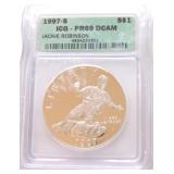 1977-S Jackie Robinson proof dollar,
