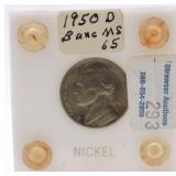 1950-D Jefferson nickel MS65