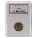 1938-D Buffalo nickel NGC MS65