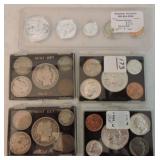 1907 & 1908 Year set, 1960 & 2 - 1963 proof sets