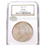 1886 Morgan NGC MS64