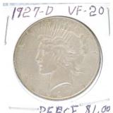 1927-D Peace VF
