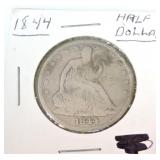 1844 seated Liberty half