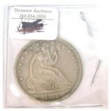 1872 seated Liberty half