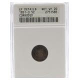 1851-O Liberty seated half dime ANACS EF,