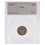 1942/1 Mercury dime SEGS VF30