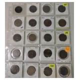 Lot of 37 Indian (1859-1909) cents and 3 large