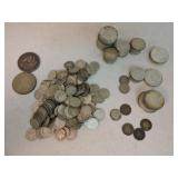US coin lot: 2 Morgan dollars, halves: