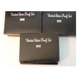 Lot of 8 proof sets: 3 - 1980, 2 - 1981, 3 - 1982