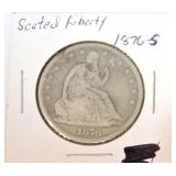 1876-S seated Liberty half