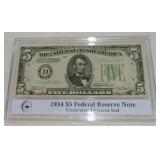 1934 $5 FRN, CU