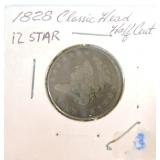 1828 half cent 12 stars