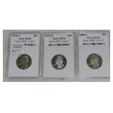 Washington quarter lot of 3: 1970-S PR70,