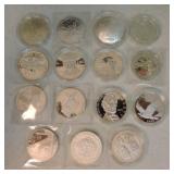 Lot of 19 modern commemorative dollars