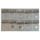 Lot of 2 - 2016-S quarter silver proof sets,