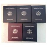 Lot of 5 silver Eagle proofs: 1997, 2 - 2003,