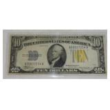 1934 $10 silver cerficate, yellow seal