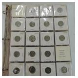 Jefferson nickel album 1938-88, many BU