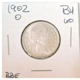 1902-O Barber quarter BU