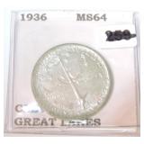 1936 Cleveland half MS64