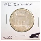 1936 Delaware half MS66
