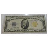 1934 $10 silver cerficate, yellow seal