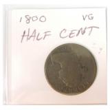 1800 half cent VG